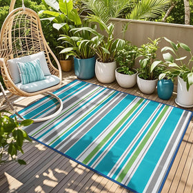 Kalafun foldable outdoor rug designed for camping and travel convenience