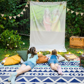 Kalafun waterproof rug; handles moisture and outdoor spills.