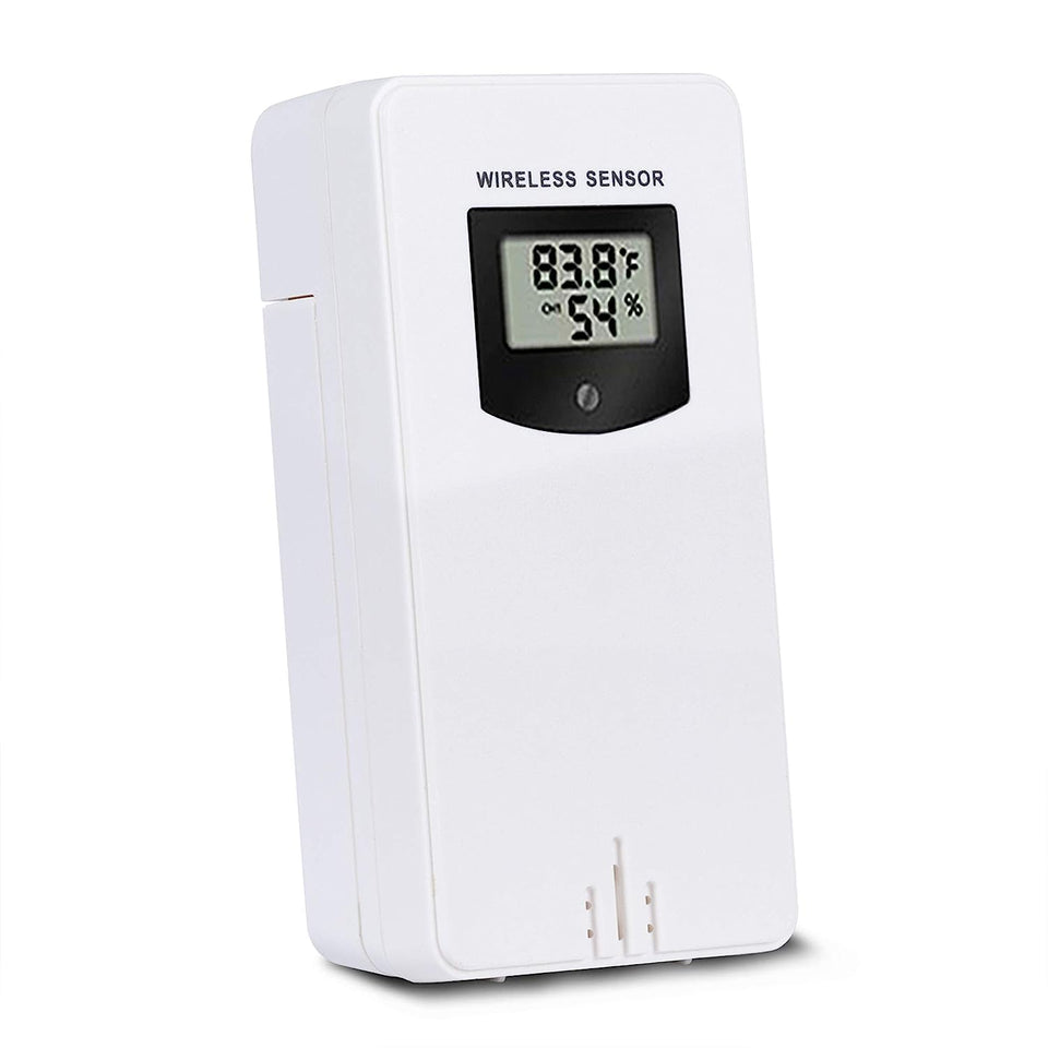 Kalawen outdoor temperature and humidity sensor monitors backyard conditions.