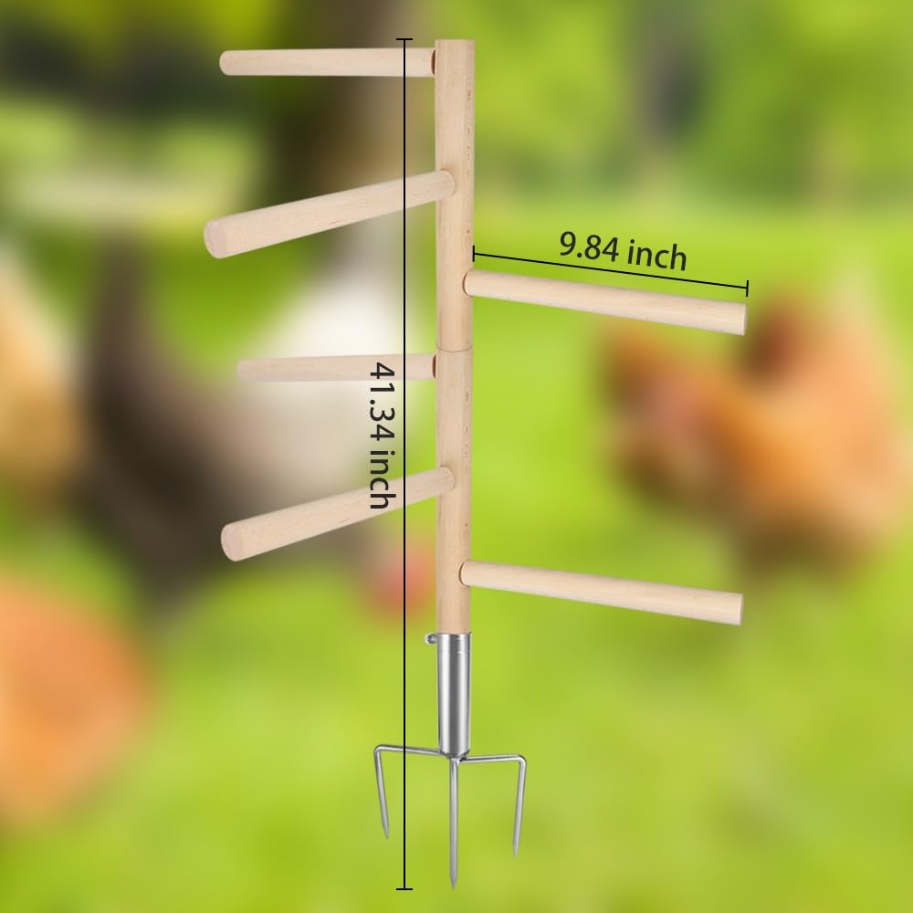 Kalekey 39.4 inch roosting bar ideal for growing and mature chickens.