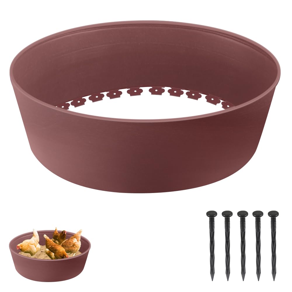 Kalekey chicken dust bath tub 25-inch for chickens removes dirt and oil from feathers.