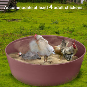 Kalekey dust bath height 5.9 inches and diameter 25 inches for multi-bird use.