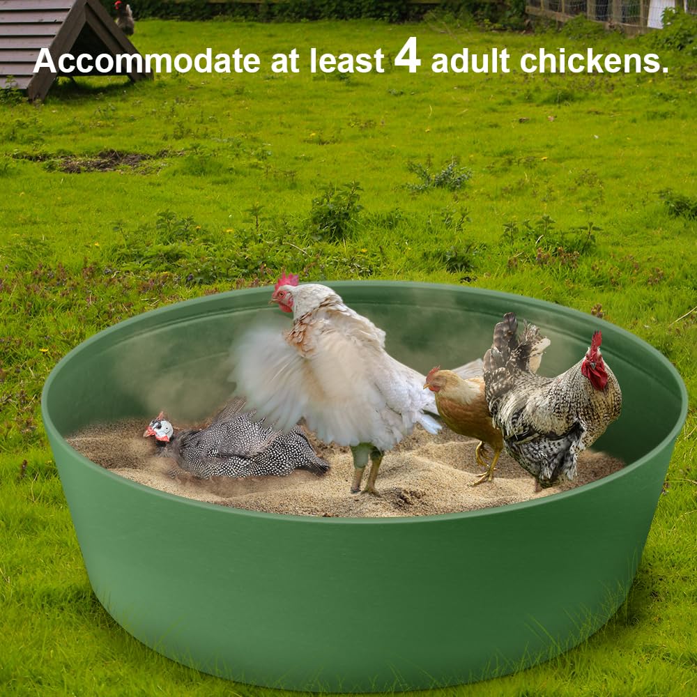 Kalekey dust bath tub circle setup for easy placement.