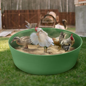 Kalekey dust bath tub suitable for multiple poultry species.