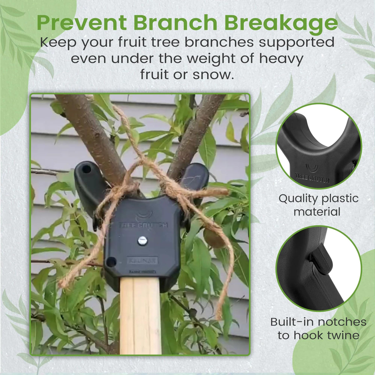 Kalinar Tree Crutch shown with optional pole; pole not included.