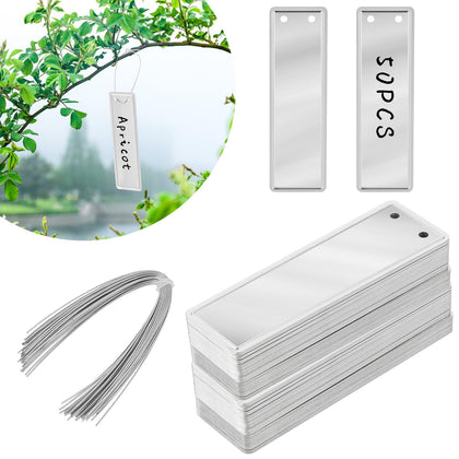 KALIONE 50pcs metal plant tags for garden labeling outdoors