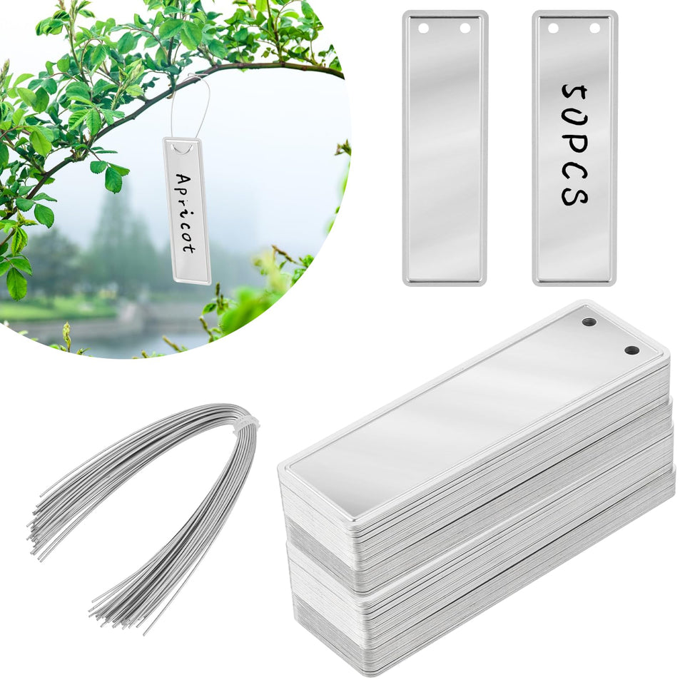 KALIONE 50pcs metal plant tags for garden labeling outdoors