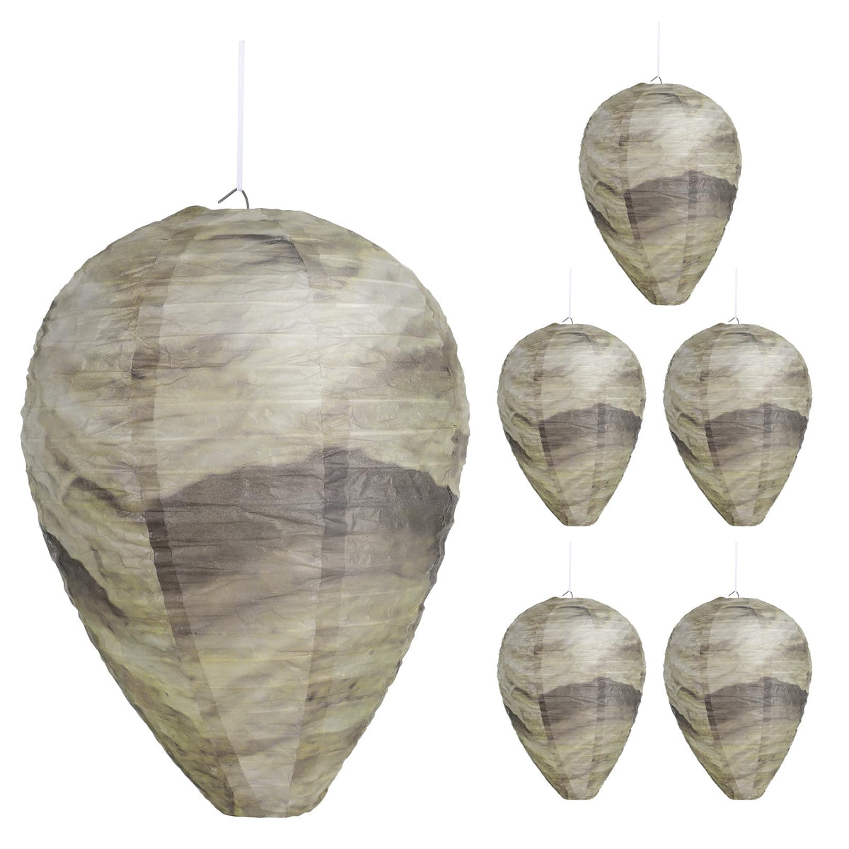 KALKAL fake wasp nest on an eave creates a peaceful exterior look