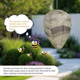KALKAL Wasp Nest in garden setup deters real pests and adds natural charm.