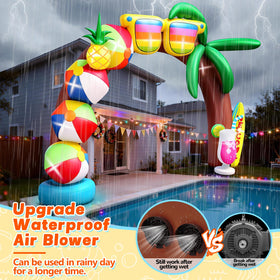 Kalolary 10ft arch LED lights illuminate dusk parties beautifully
