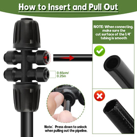 Kalolary 1/4 tubing end plugs close unused ports.