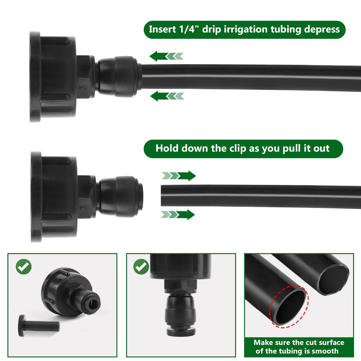 Kalolary 1/4 inch tubing to faucet connection highlights easy leak free install