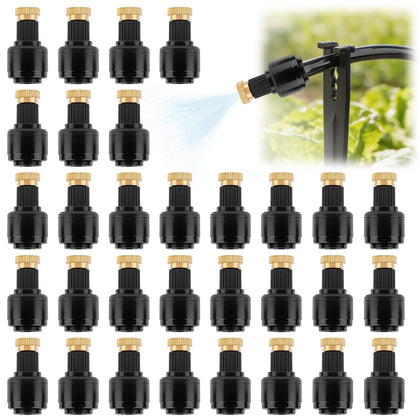 Kalolary brass misting nozzle with quick-connect for efficient irrigation.