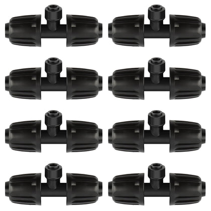 Kalolary 3-way tee connector enables precise water delivery from 1/2 to 1/4 inch tubing.