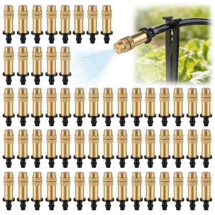 Kalolary 60-piece adjustable copper nozzles for efficient irrigation