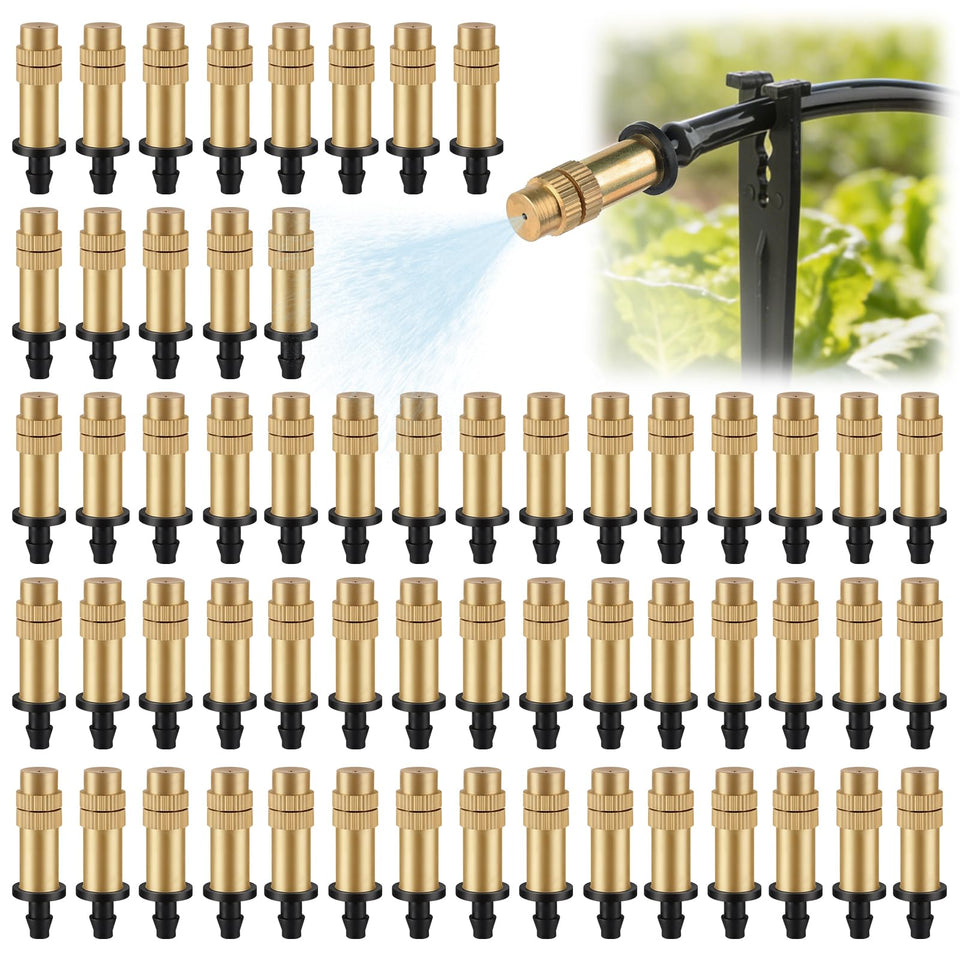 Kalolary 60-piece adjustable copper nozzles for efficient irrigation