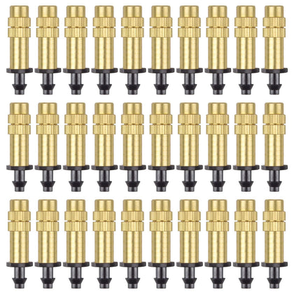 Kalolary adjustable copper atomizing nozzle delivers precise flow for garden watering