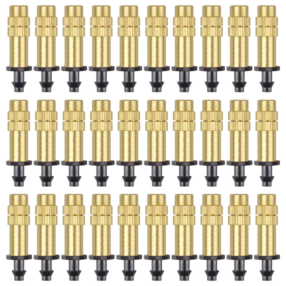 Kalolary adjustable copper atomizing nozzle delivers precise flow for garden watering