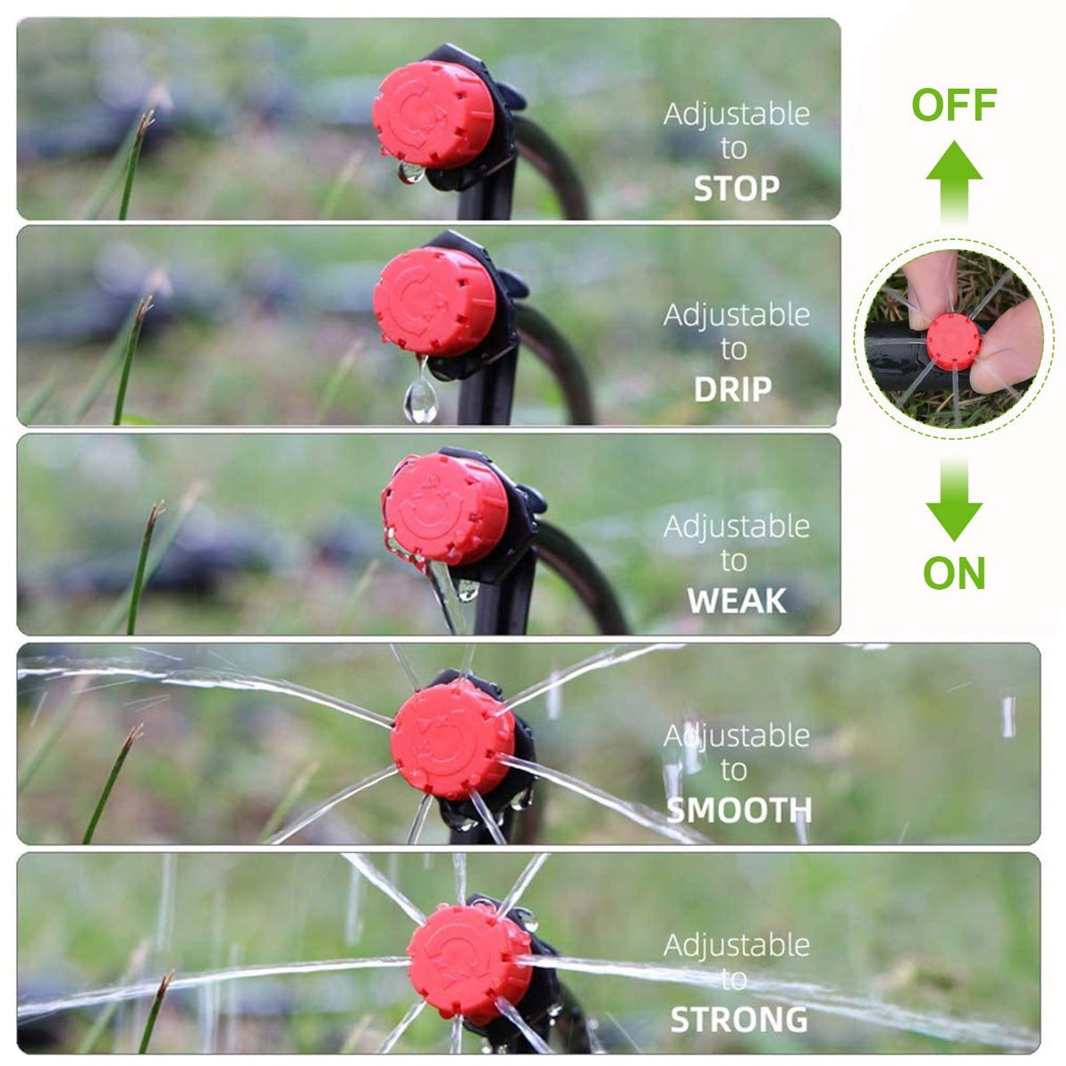 Kalolary anti-clogging drippers designed for reliable watering in debris-prone beds.