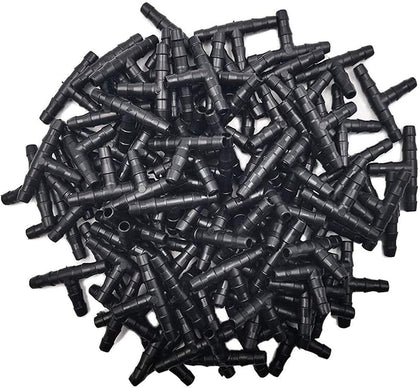 Kalolary barbed tee fittings pack for reliable irrigation connections.