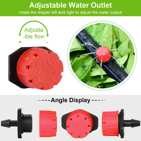 Kalolary compatible with 4mm and 7mm tubing for flexible irrigation.