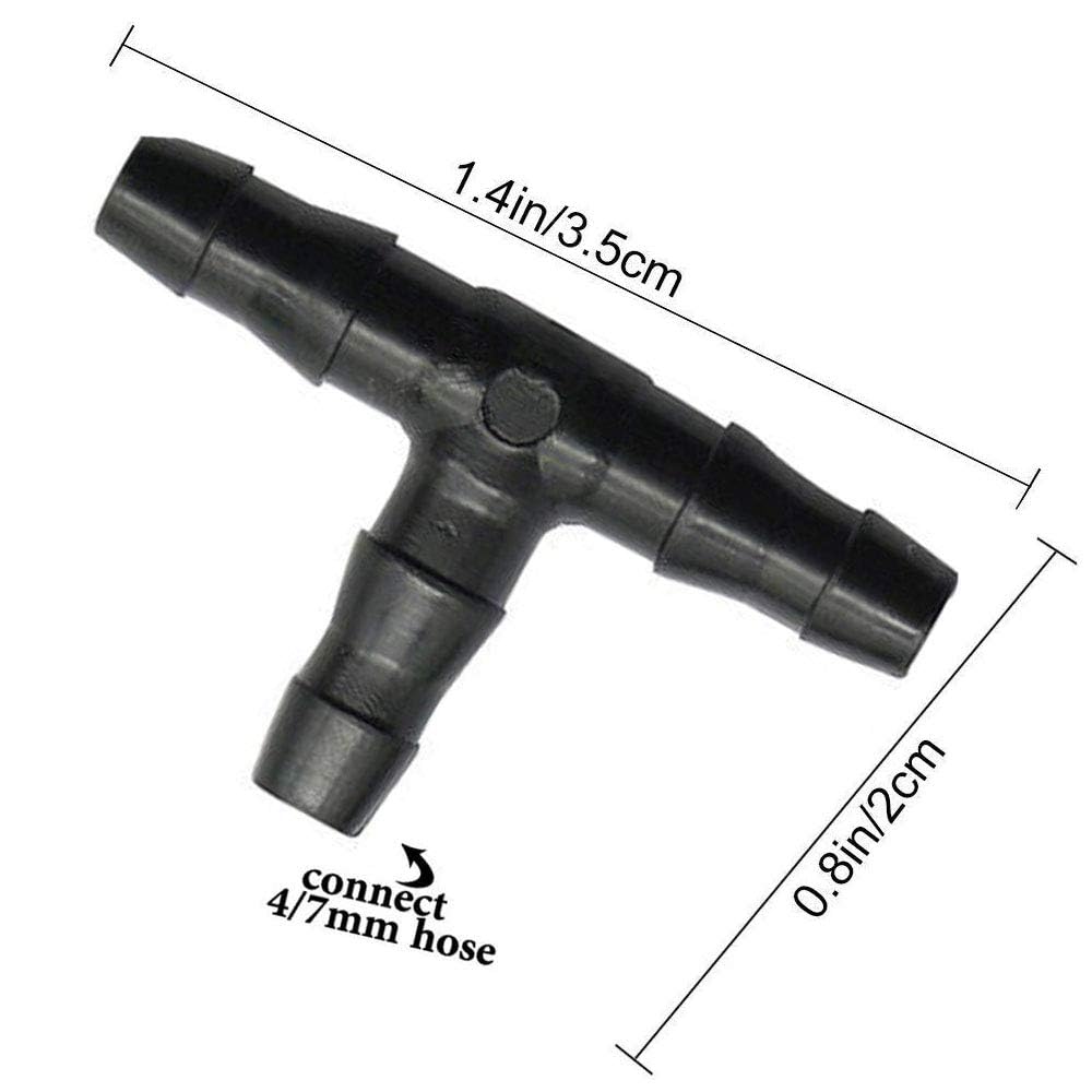 Kalolary drip irrigation connectors for simple quarter-inch tubing setup.