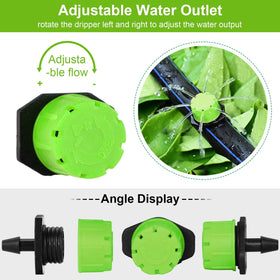Kalolary dripper showing adjustable flow control for customized irrigation