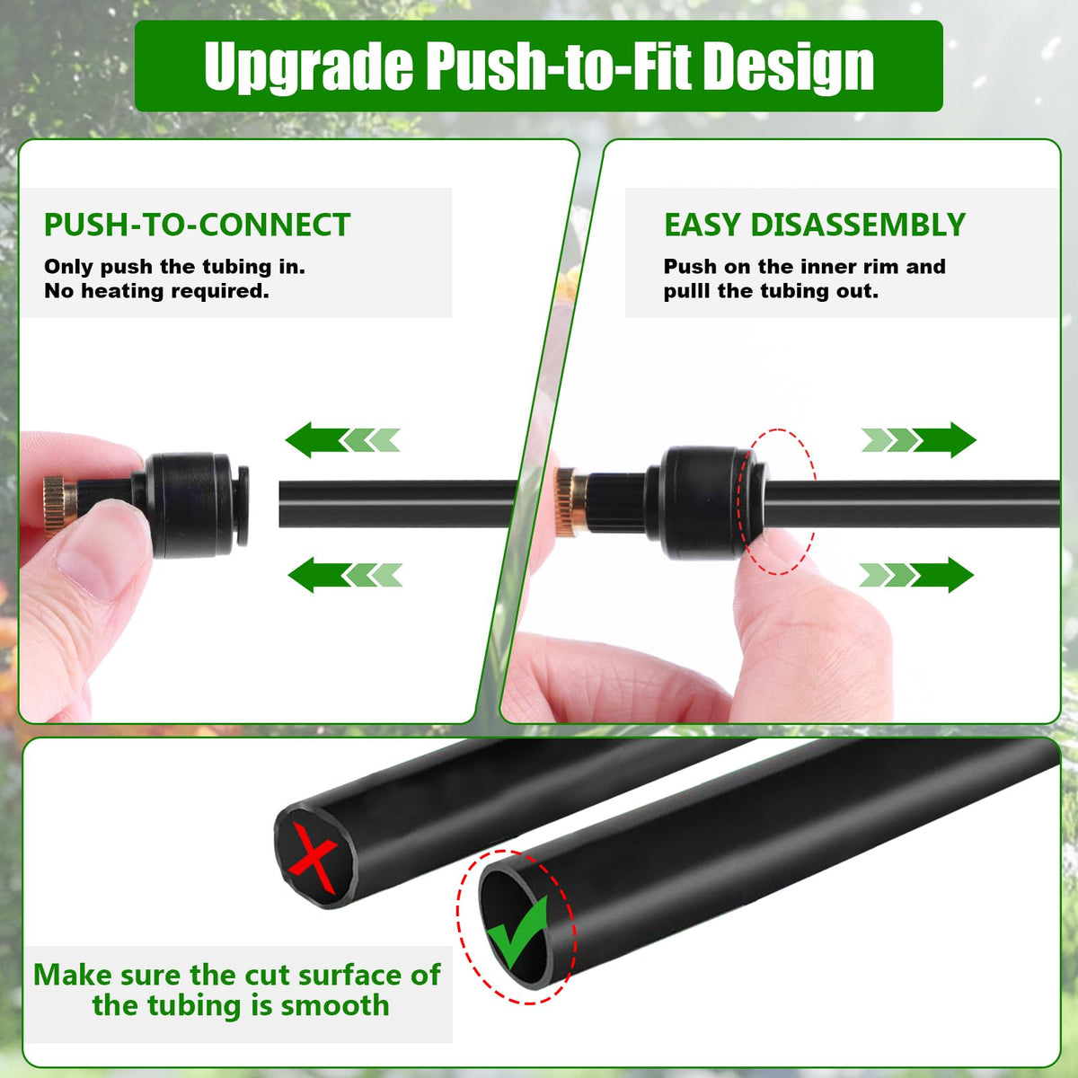 Kalolary DIY irrigation layout with one-touch pull-out tubing.