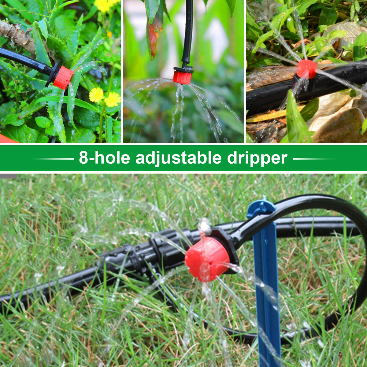 Kalolary irrigation drippers suit lawns and larger garden areas.