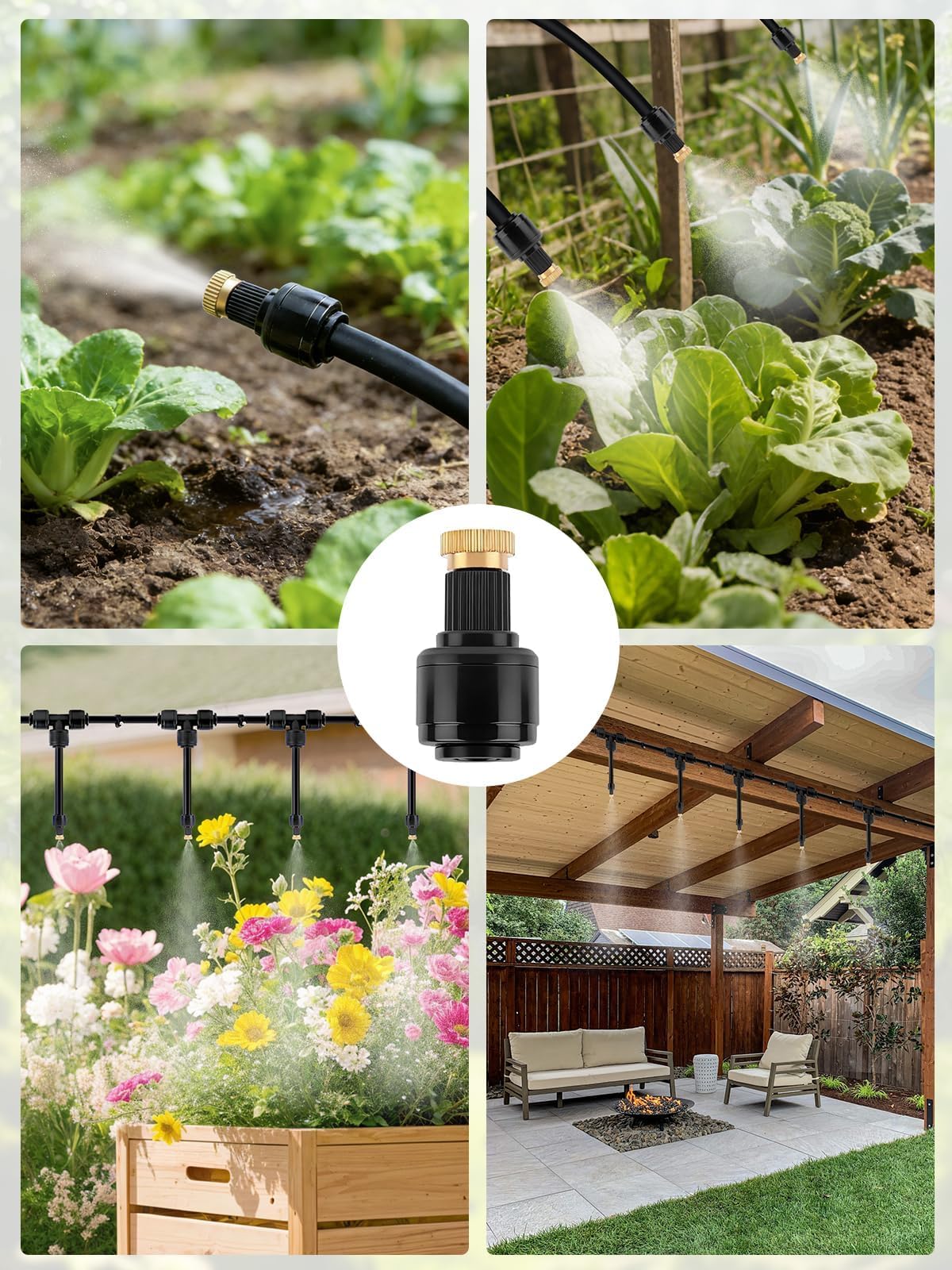 Kalolary leak-free garden irrigation setup reduces water waste.