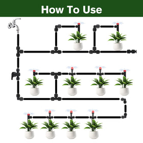 Kalolary outdoor irrigation setup with sturdy plastic fittings