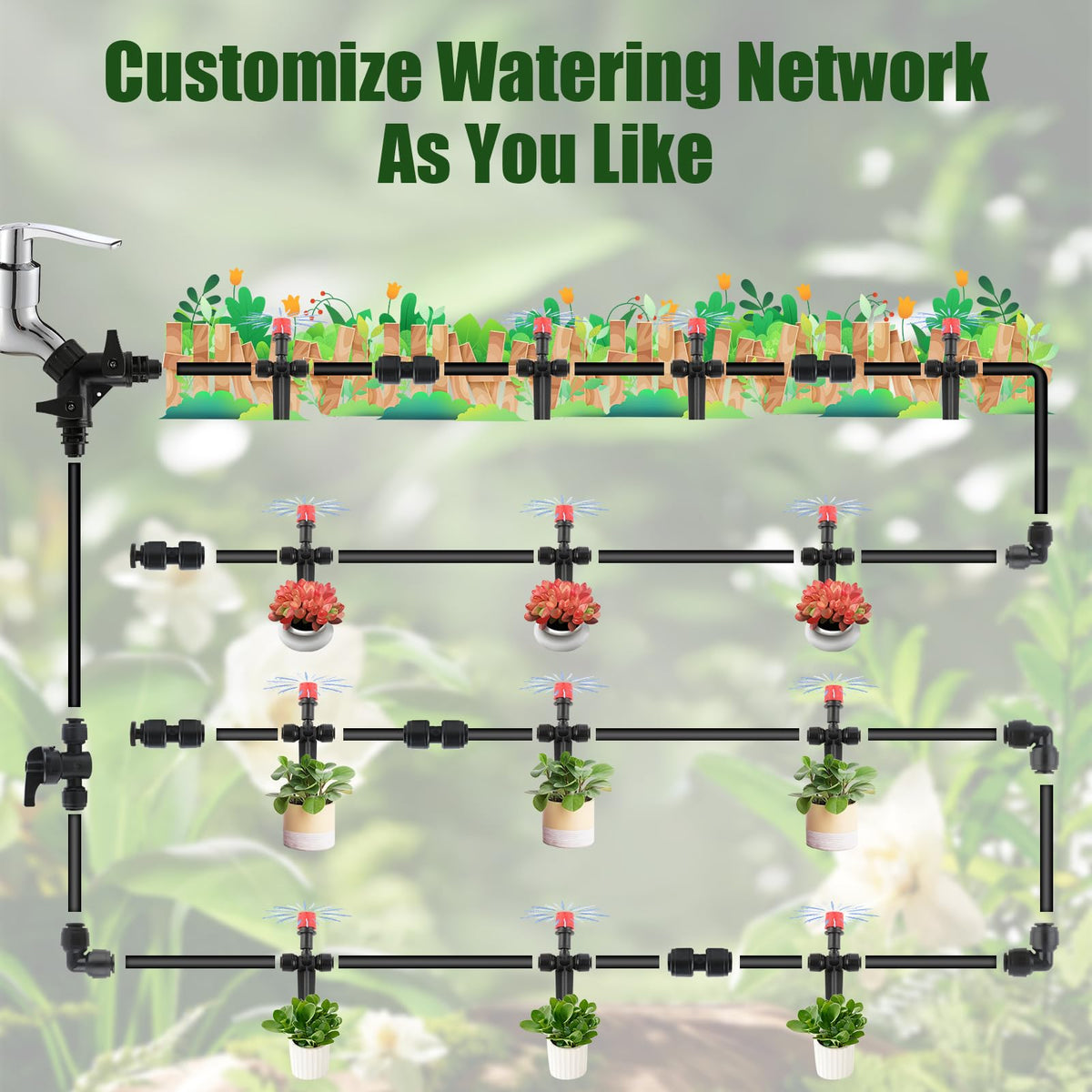 Kalolary outdoor irrigation setup suitable for gardens and green spaces.