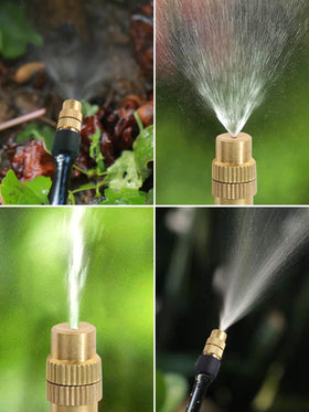 Kalolary nozzle spray radius and performance in action for lawn and greenhouse use.