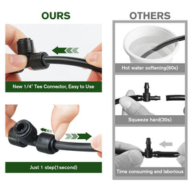 Kalolary universal drip tee fittings versatile for garden irrigation layouts