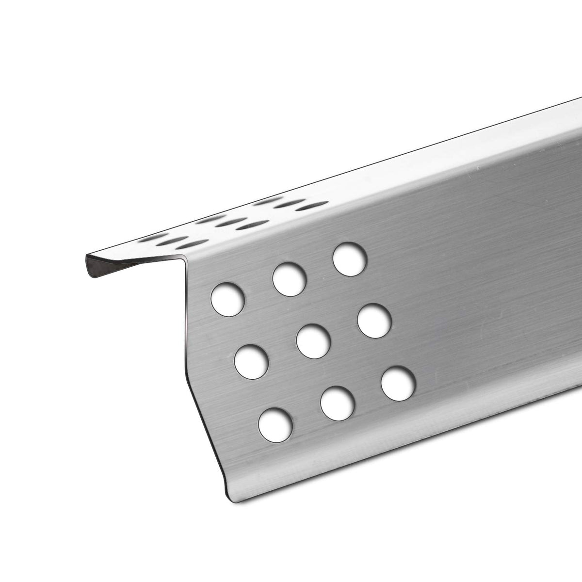 Kalomo burner cover flame tamer in stainless steel shields burners from drips.