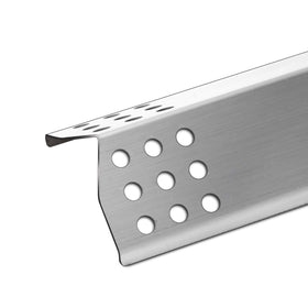 Kalomo burner cover flame tamer in stainless steel shields burners from drips.