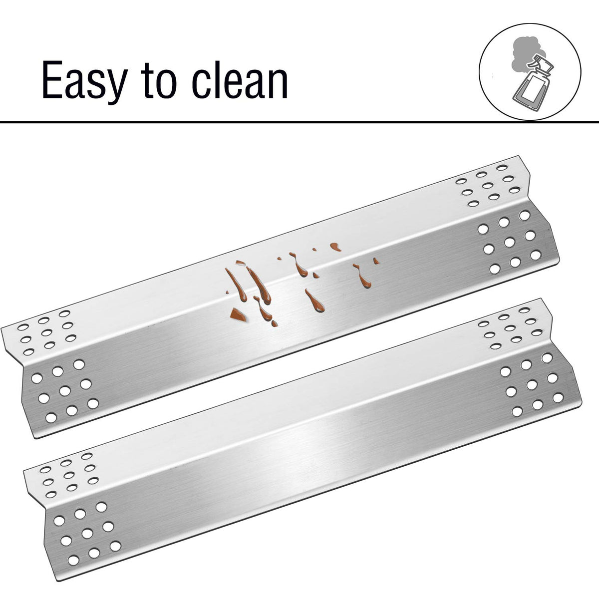 Kalomo durable heat plates provide long-lasting protection for grill burners.