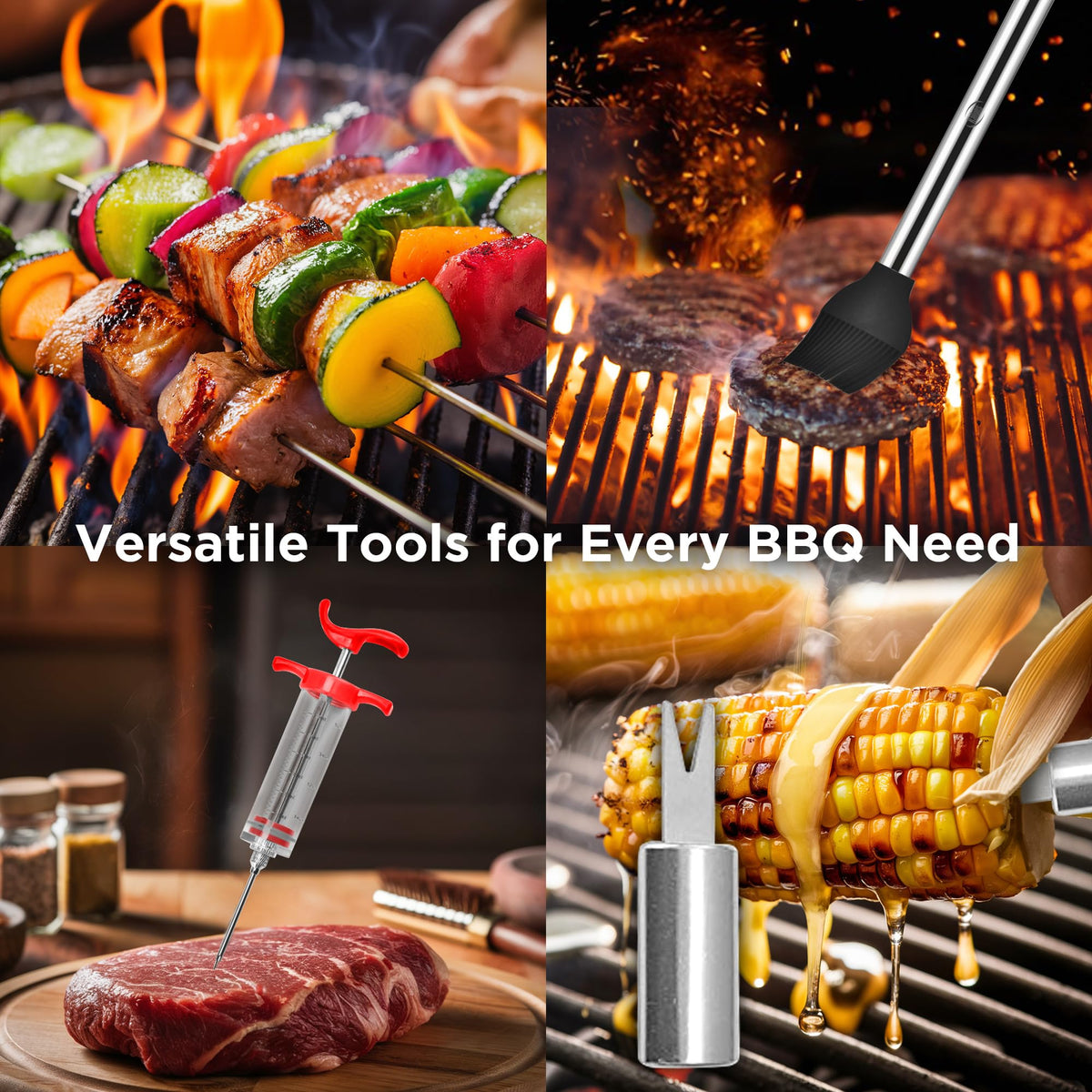 Kaluns fork helps precise meat handling during cooking.