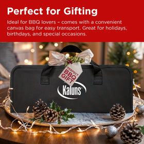 Kaluns dishwasher-safe grill tools simplify cleanup.