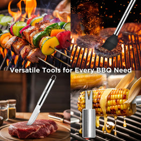 Kaluns grill tools hanging loops for organized storage.