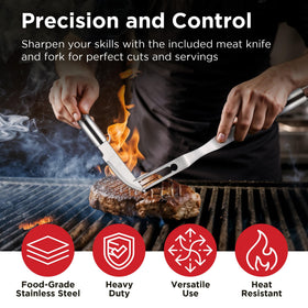 Kaluns on-the-grill set in action for precise cooking.