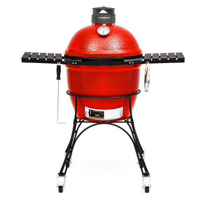 Kamado Joe Classic II shell close-up highlights thick-walled construction for smoke retention