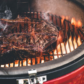 Kamado Joe Classic II side shelves provide convenient prep space during cooks