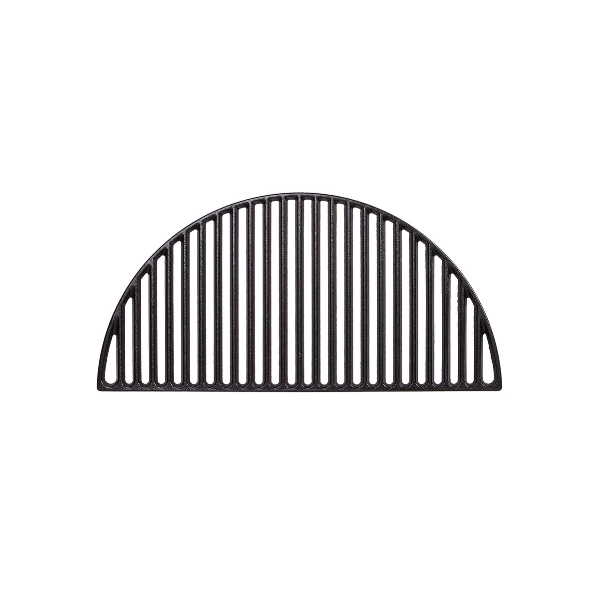 Kamado Joe half-moon cast iron grate providing even heat for better searing and flavor.