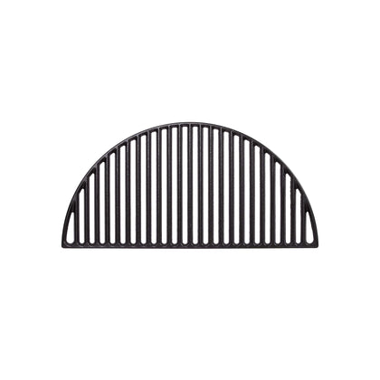 Kamado Joe half-moon cast iron grate providing even heat for better searing and flavor.