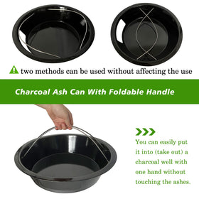 KAMaster 17-inch fire grate top-fit supports stable ash removal during cooks.