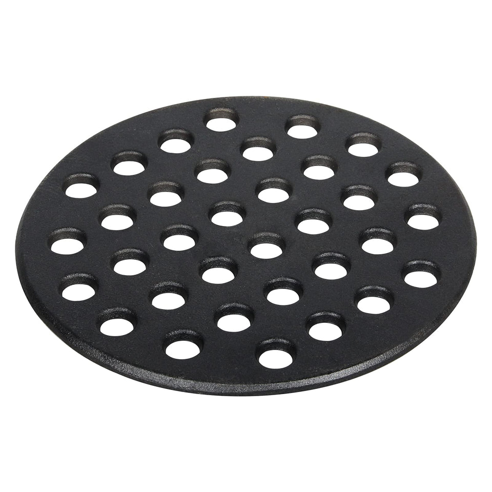 Kamaster 9-inch fire grate for kamado grills supports even heat distribution.