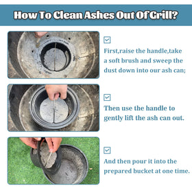KAMaster ash pot keeps ashes contained and easy to empty.