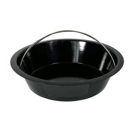 KAMaster ash can with handle designed for XL Green Egg, enables one-handed ash removal.