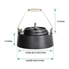 KAMaster cast iron chimney cap bottom draft view for precise control
